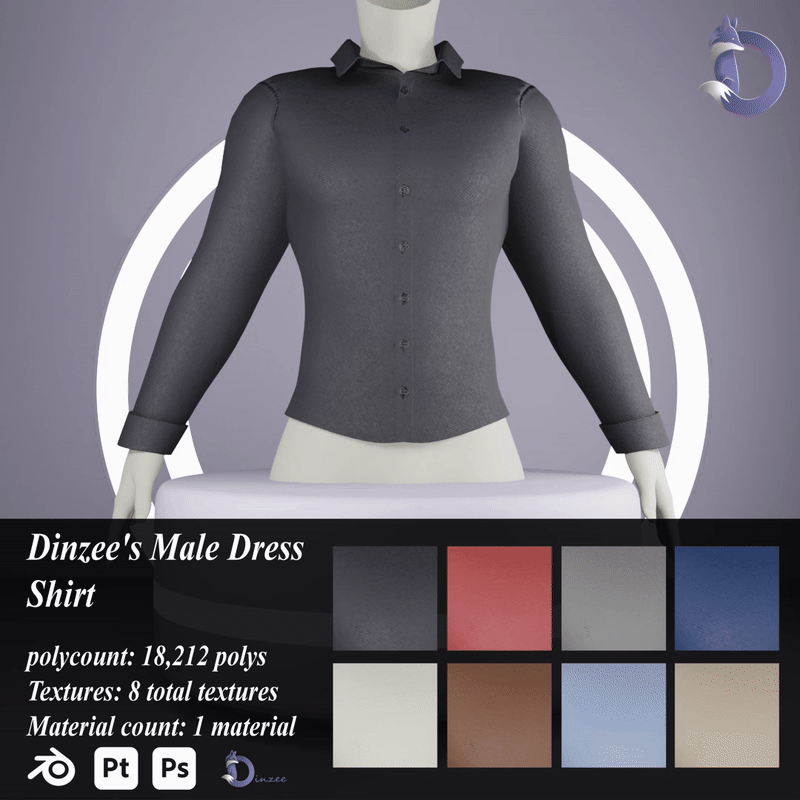 Dinzee's Male Dress Shirt 