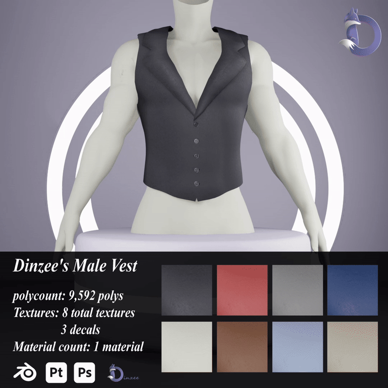 Dinzee's Male Vest NITRO FREE