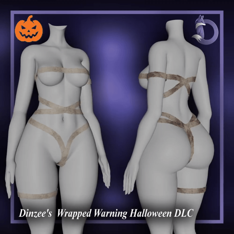 Dinzee's  Wrapped Warning Halloween Texture DLC