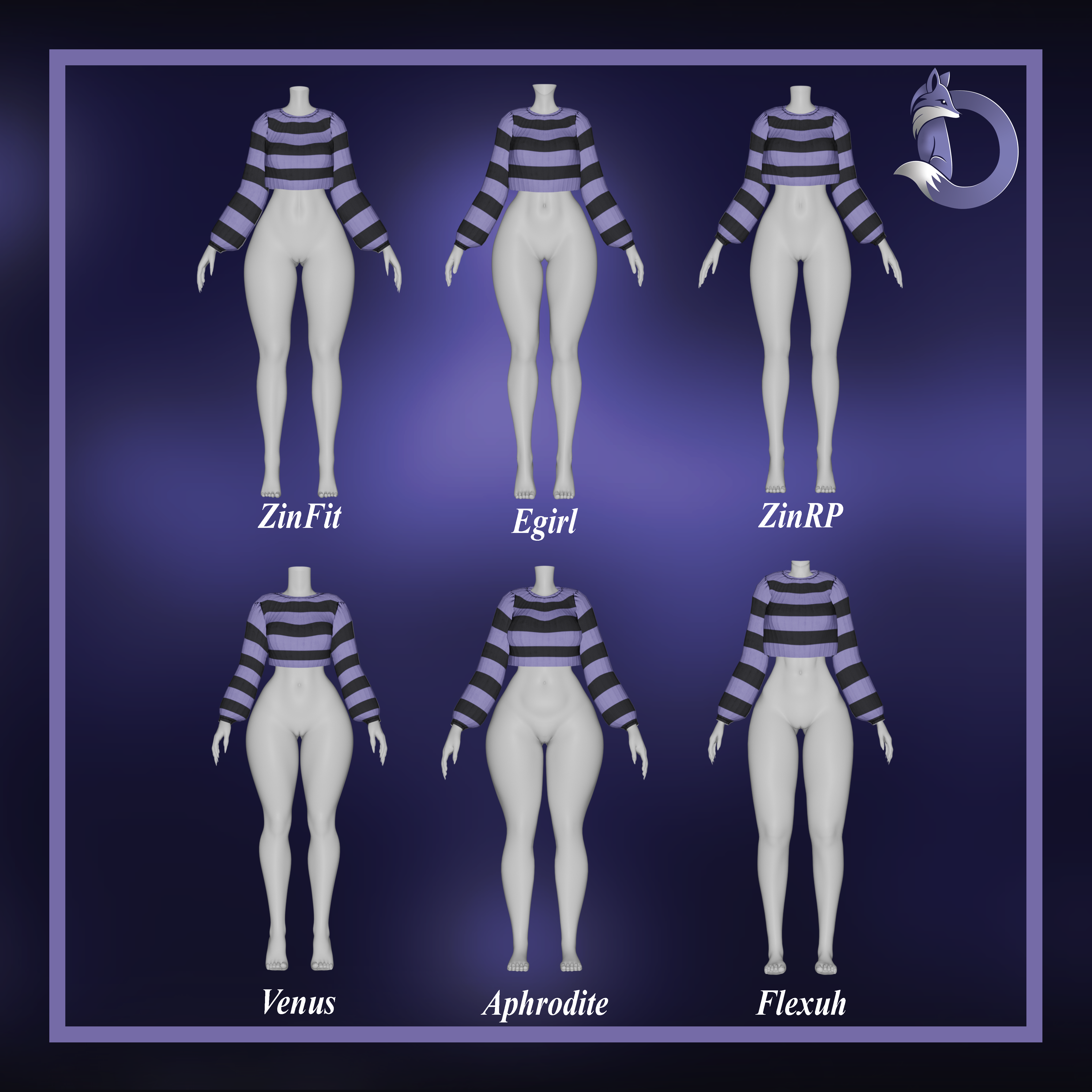 Dinzee's Cropped Stripped Sweater - Black Texture DLC (FREE IN DISCORD SERVER)