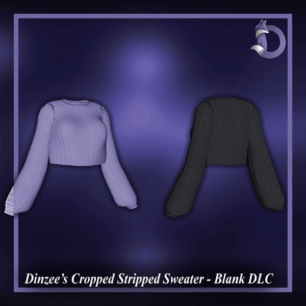 Dinzee's Cropped Stripped Sweater - Blank Texture DLC (FREE IN DISCORD SERVER)