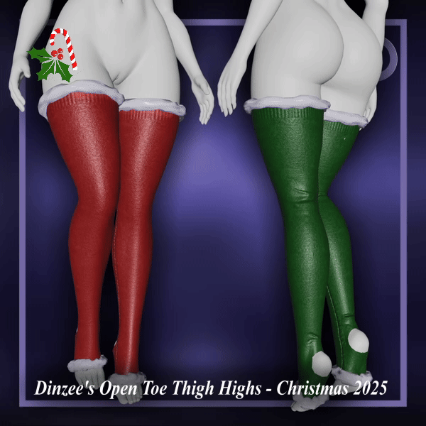 Open Toe Thigh Highs - Christmas 2025
