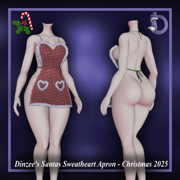 Dinzee's Satntas Sweetheart Apron - Christmas 2025 