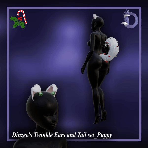 Dinzee's Twinkle Ears and Tail set - Puppy - Christmas 2025 
