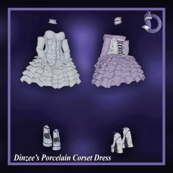 Dinzee's Porcelain Corset Dress
