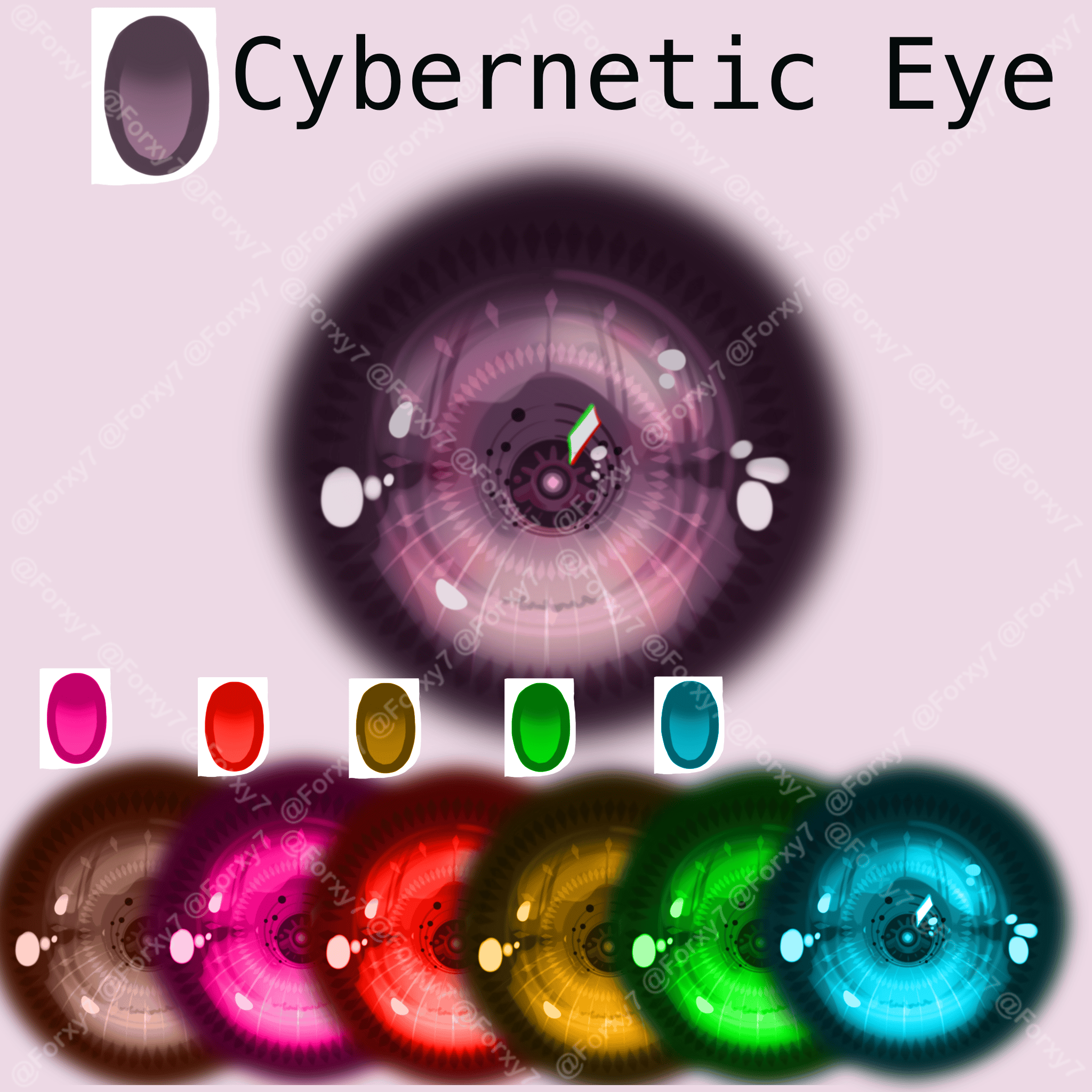 Cybernetic Eyes (Aurora Eyes Sleepy)