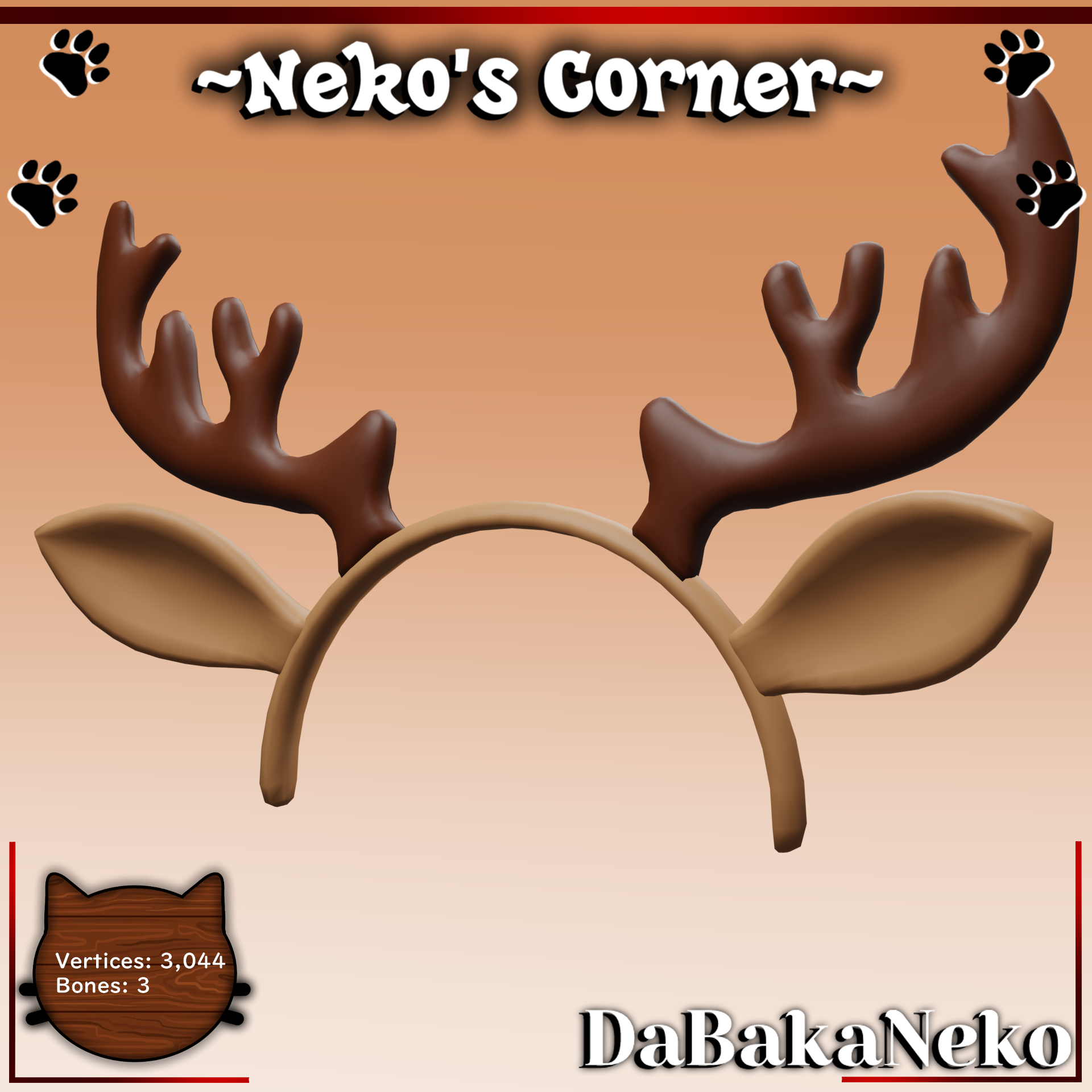 Cute Antler Headband | By Aya