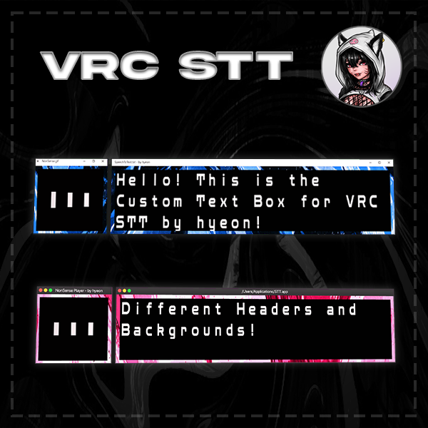 Custom text box for VRC Speech to Text - by hyeon