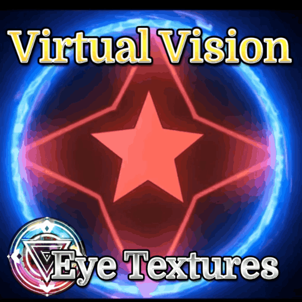 POP STAR Eyes Animated Audio link Eyes - Eye Textures for 3D Models VRM, MMD, Avatars or VRCHAT