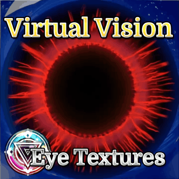 RED SUN ZENITH Eyes Animated Audio link Eyes - Eye Textures for 3D Models VRM, MMD, Avatars or VRCHAT