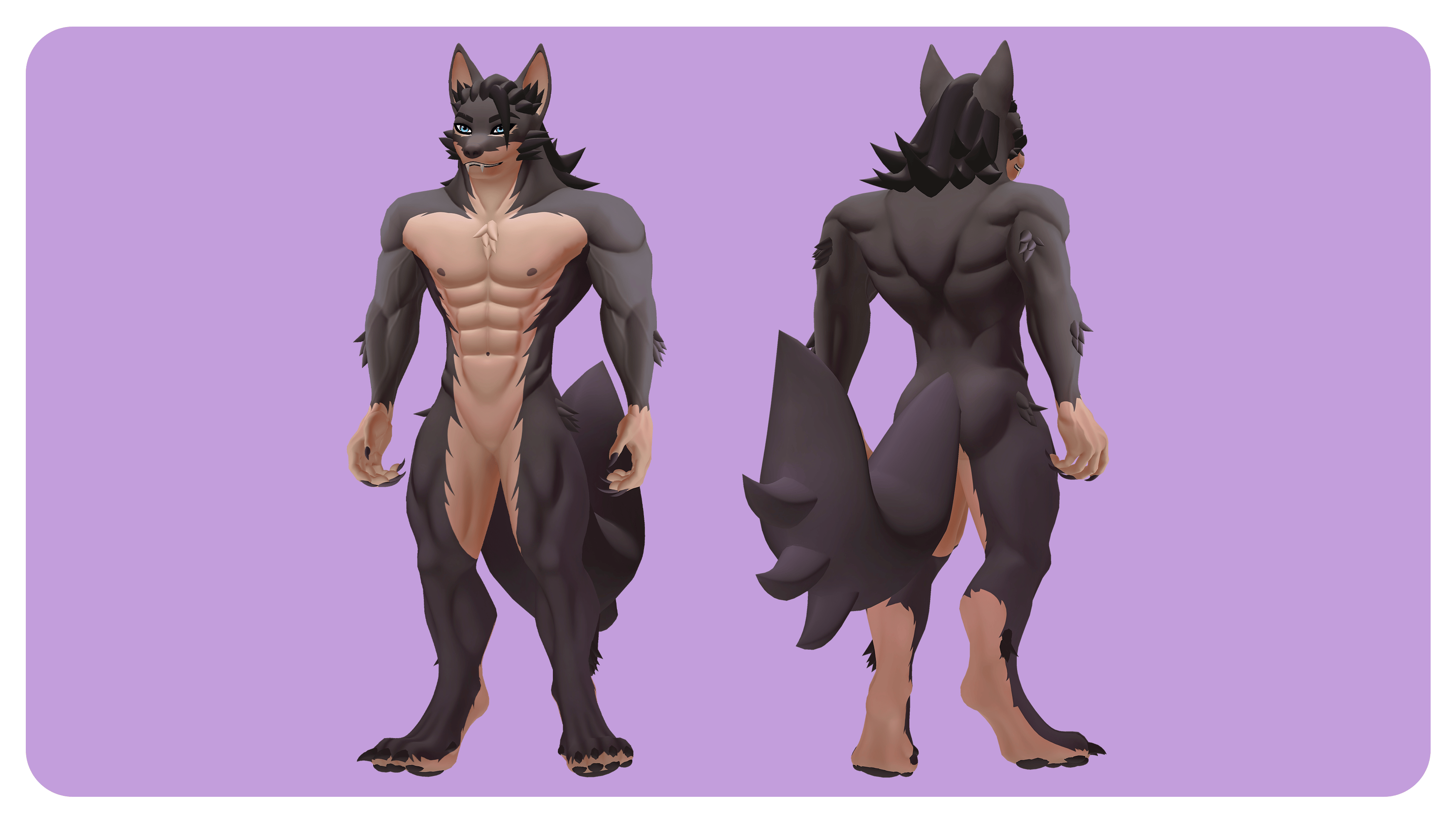 Brutus | VRChat Furry Werewolf Avatar Base (FBT, 170+ Blendshapes)