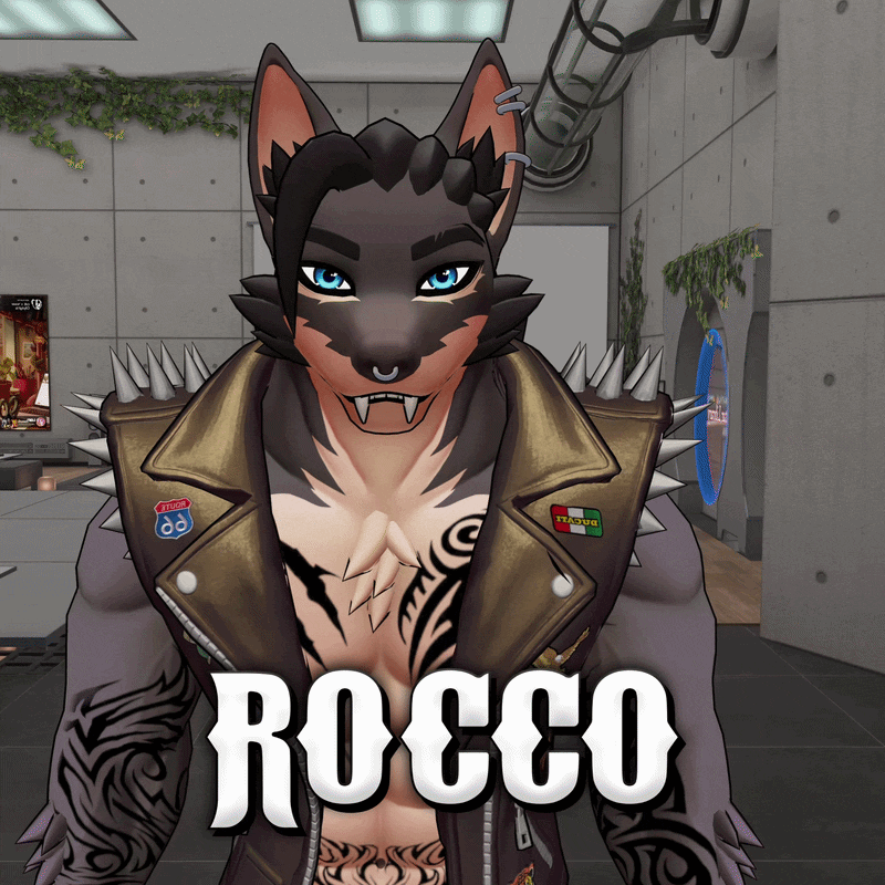 Rocco Biker Werewolf × Vampire Furry VRChat Avatar