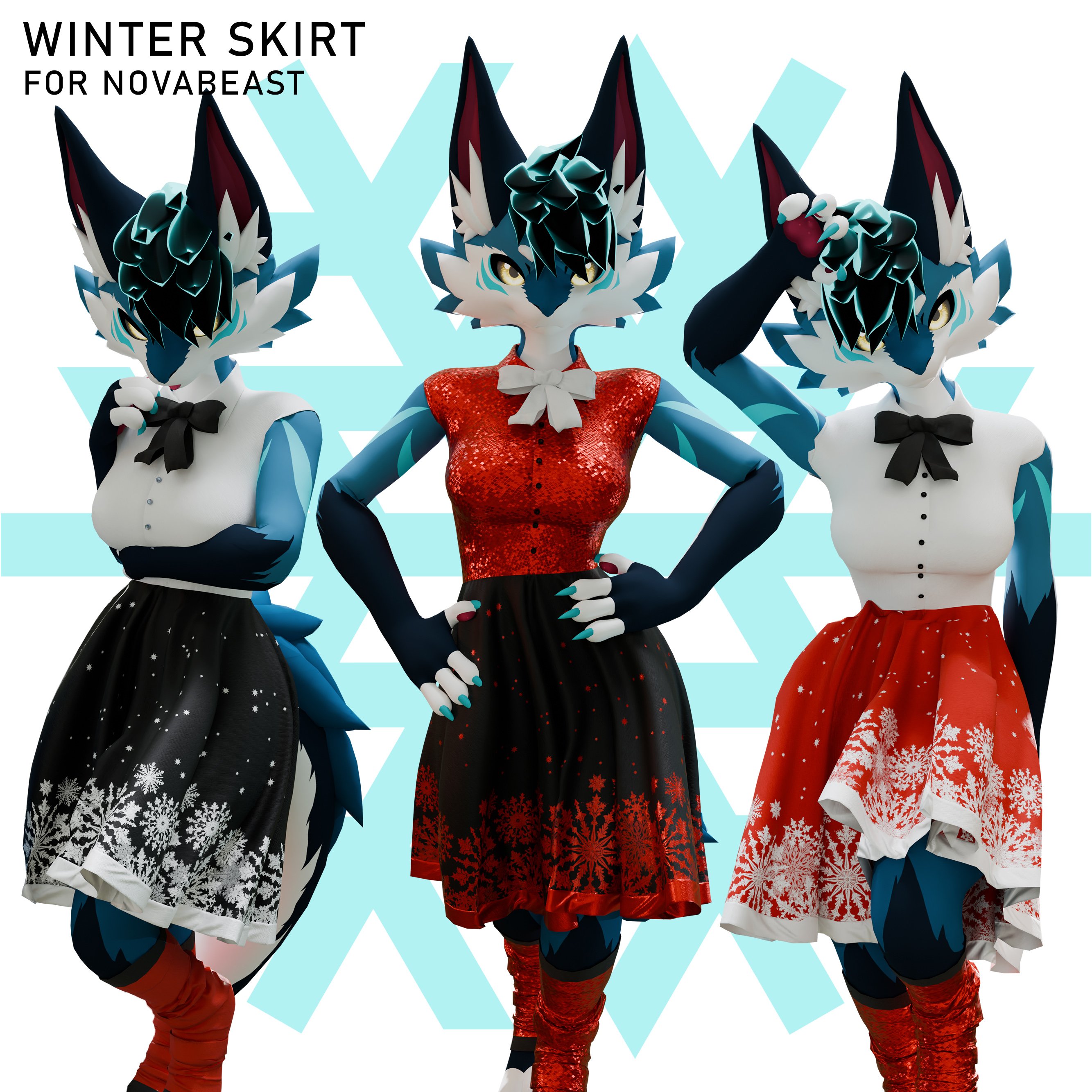Cute Christmas Winter Skirt for Novabeast [VRCHAT]