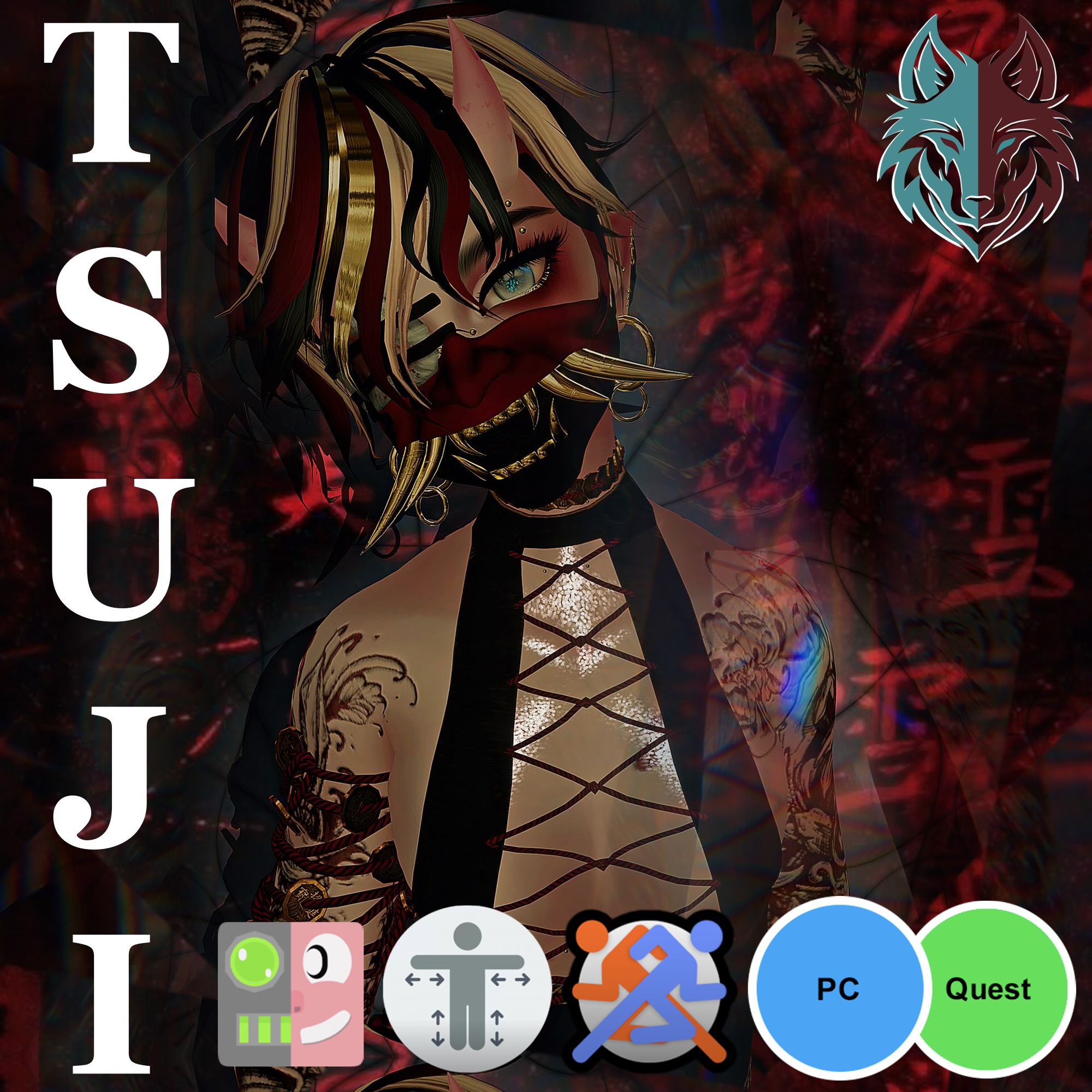 Tsuji Femboy V2 | VRCFT UE | GOGO | SPS | Genderfluid