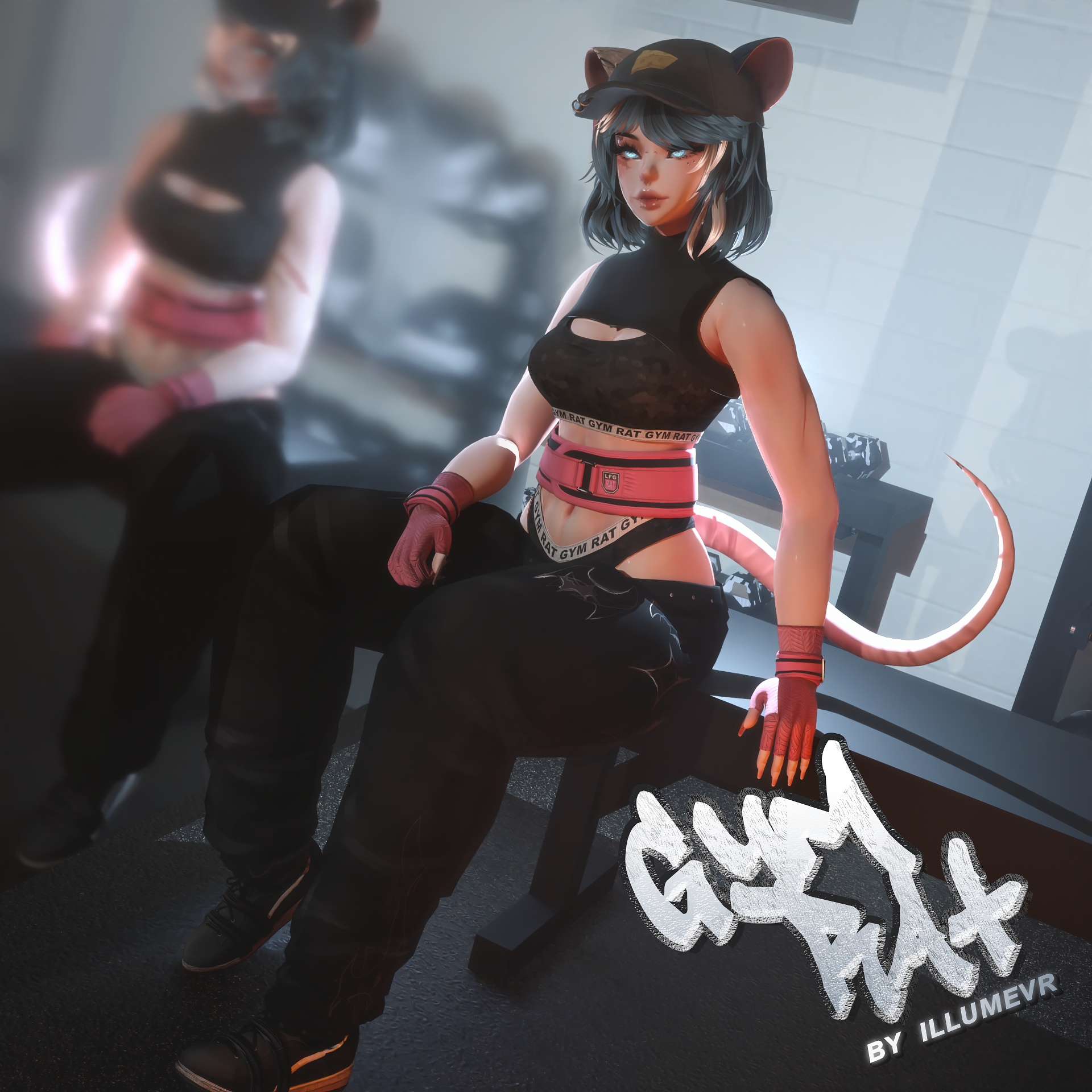 " GYM RAT " --- VR Model + VRCFT/GOGO/SPS/VRCFURY