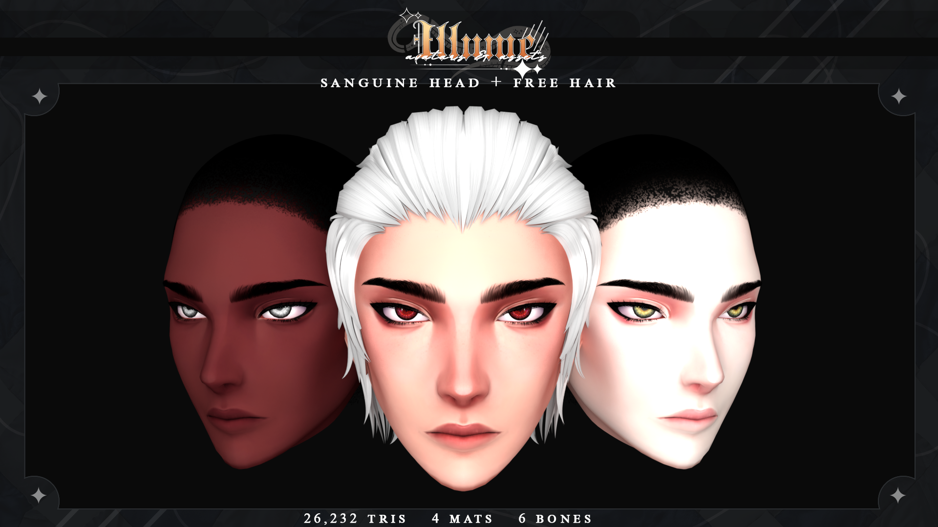 SANGUINE MALE HEAD + UE SHAPEKEYS