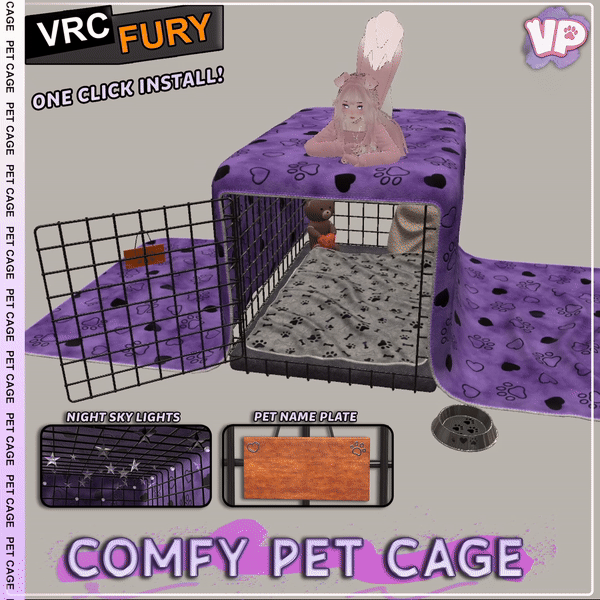 Comfy Pet Cage v2 | VRC Fury | World Constraint