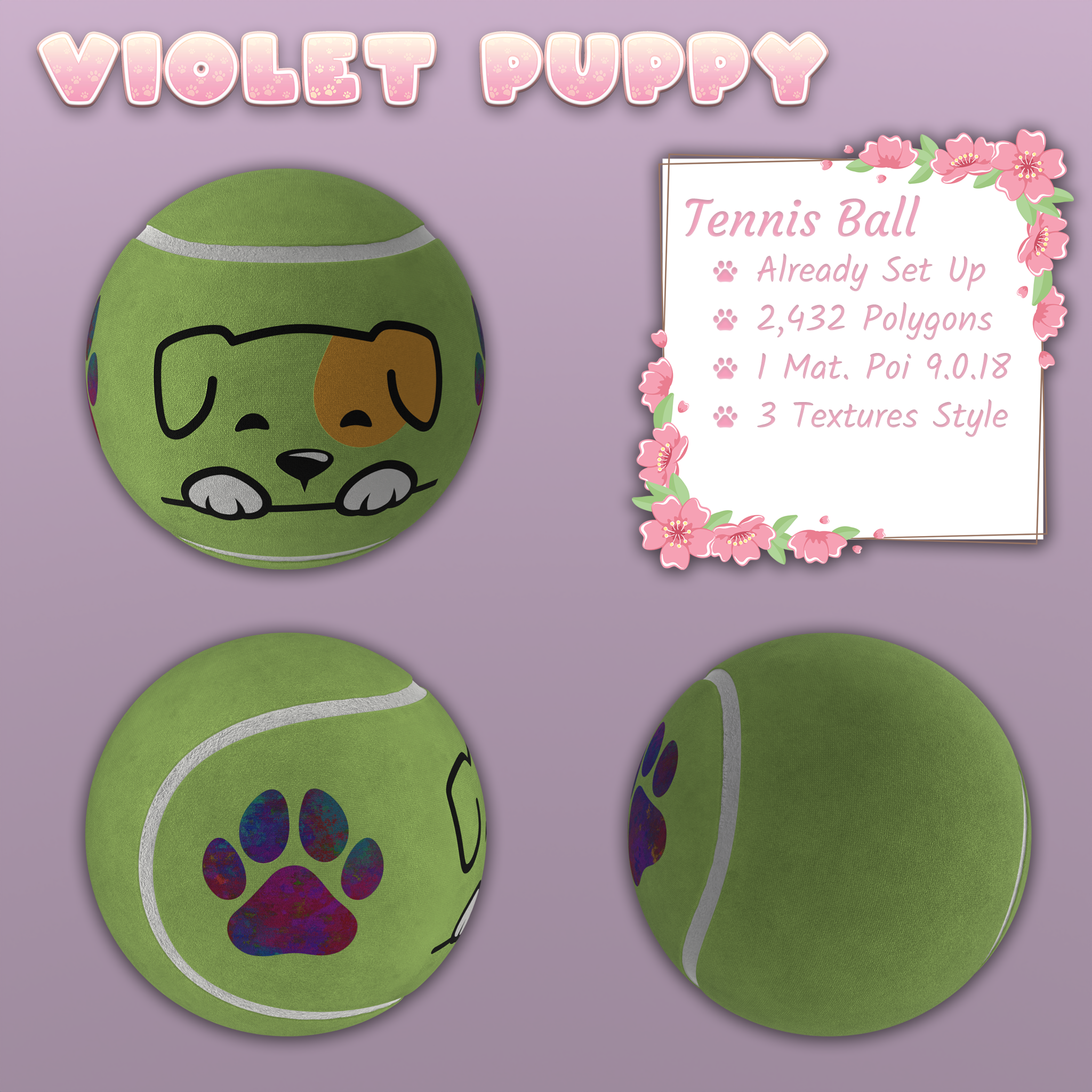 Pet Toy - Tennis Ball! v2 | Place your pet's name!