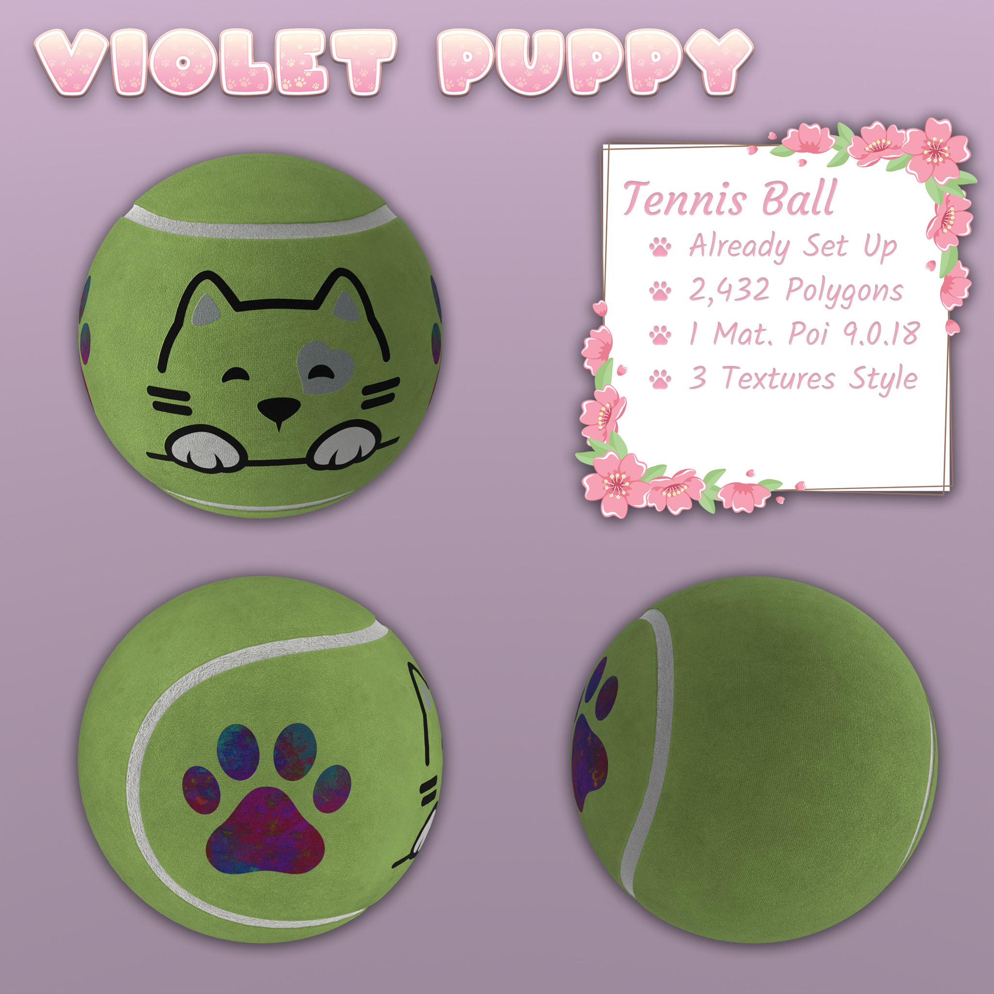 Pet Toy - Tennis Ball! v2 | Place your pet's name!