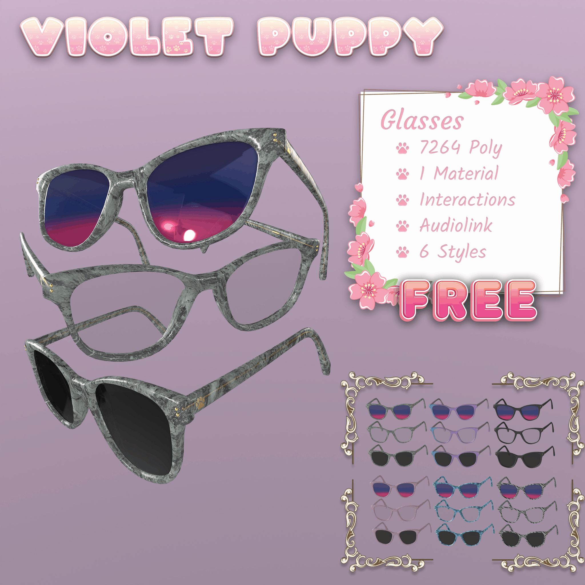 Square Glasses | Commercial License! | Already Setup!