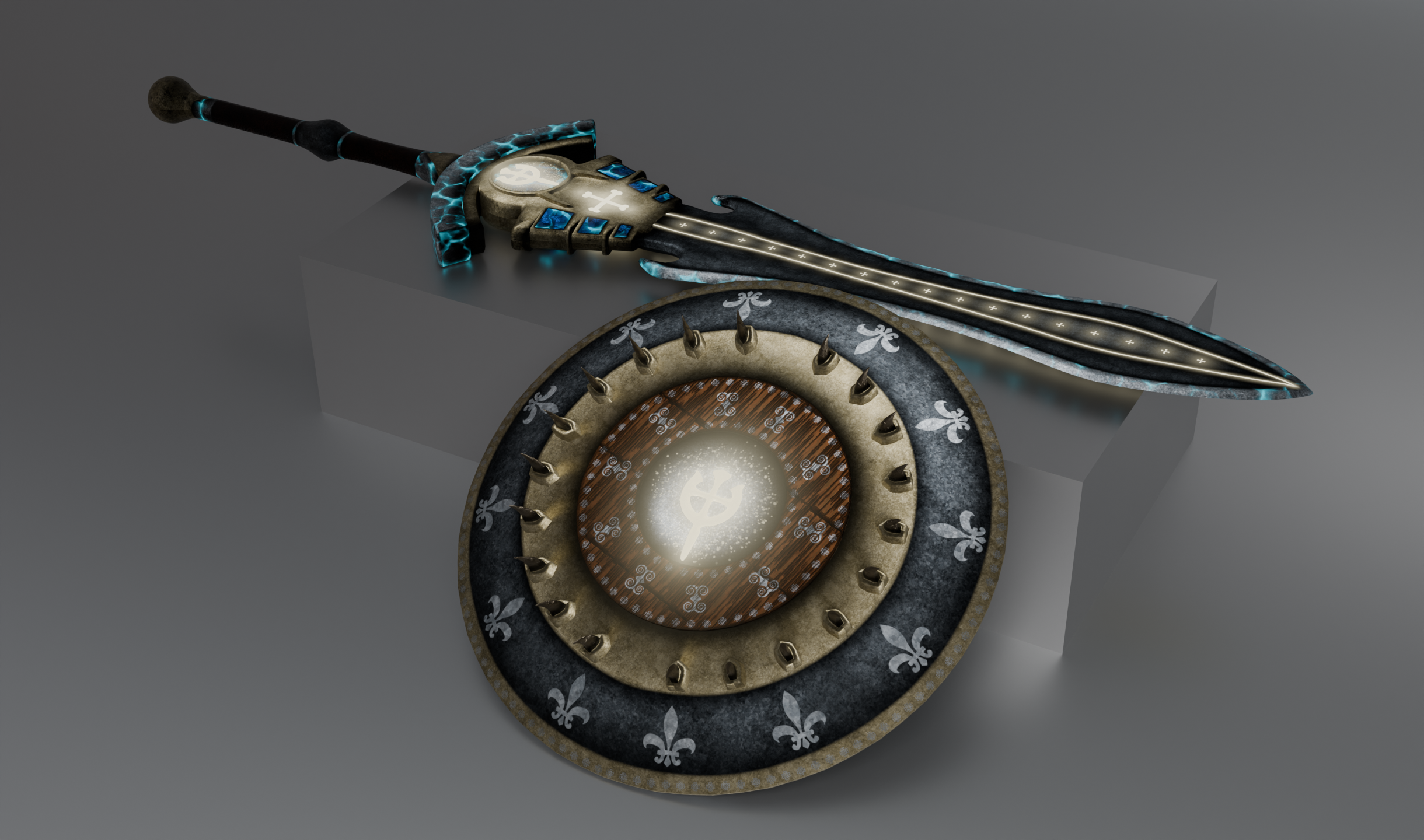 Trothus Sword/Shield (VRChat,Audiolink,Emission,Matcap)