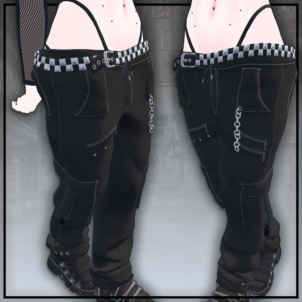 BECKENZI Gothic Pants for Vrchat Panda Base, ToriBase, Zin Fit Base