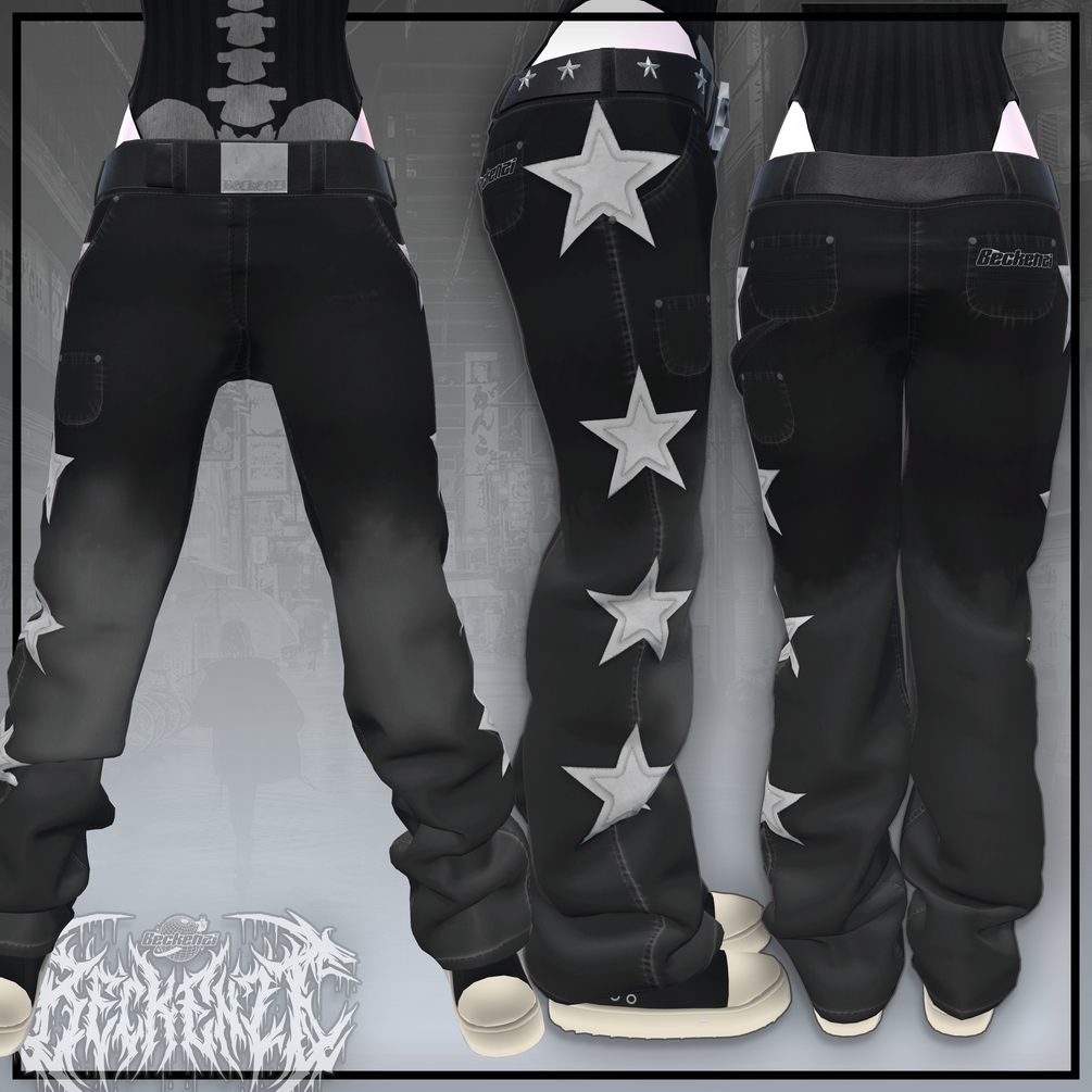 BECKENZI Pants + Custom Belt Buckles for VRChat, PandaBase, ToriBase, ZinFitBase