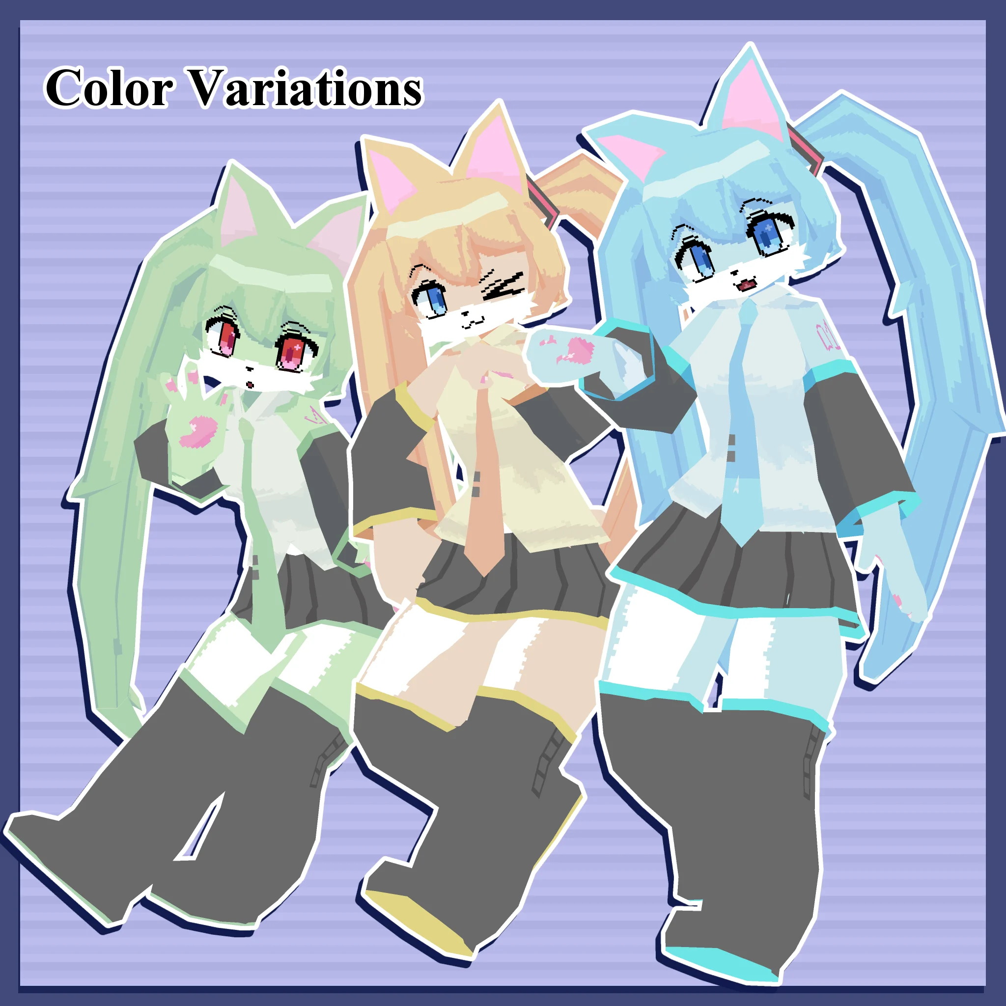 Poly Pixel Catsune Miku
