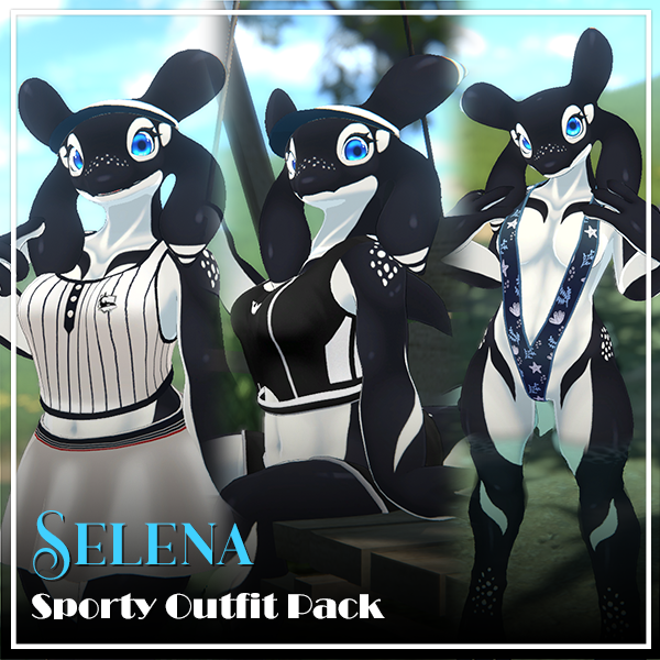 Sporty Outfits for Selena the Orca [VRChat Clothing]