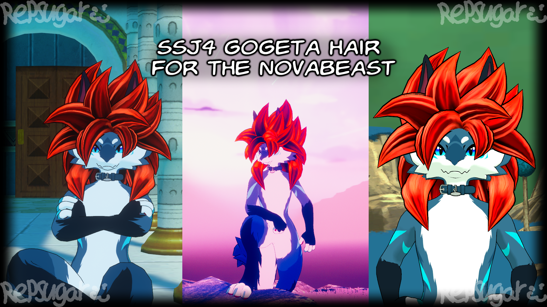 Novabeast SSJ4 Gogeta Hair