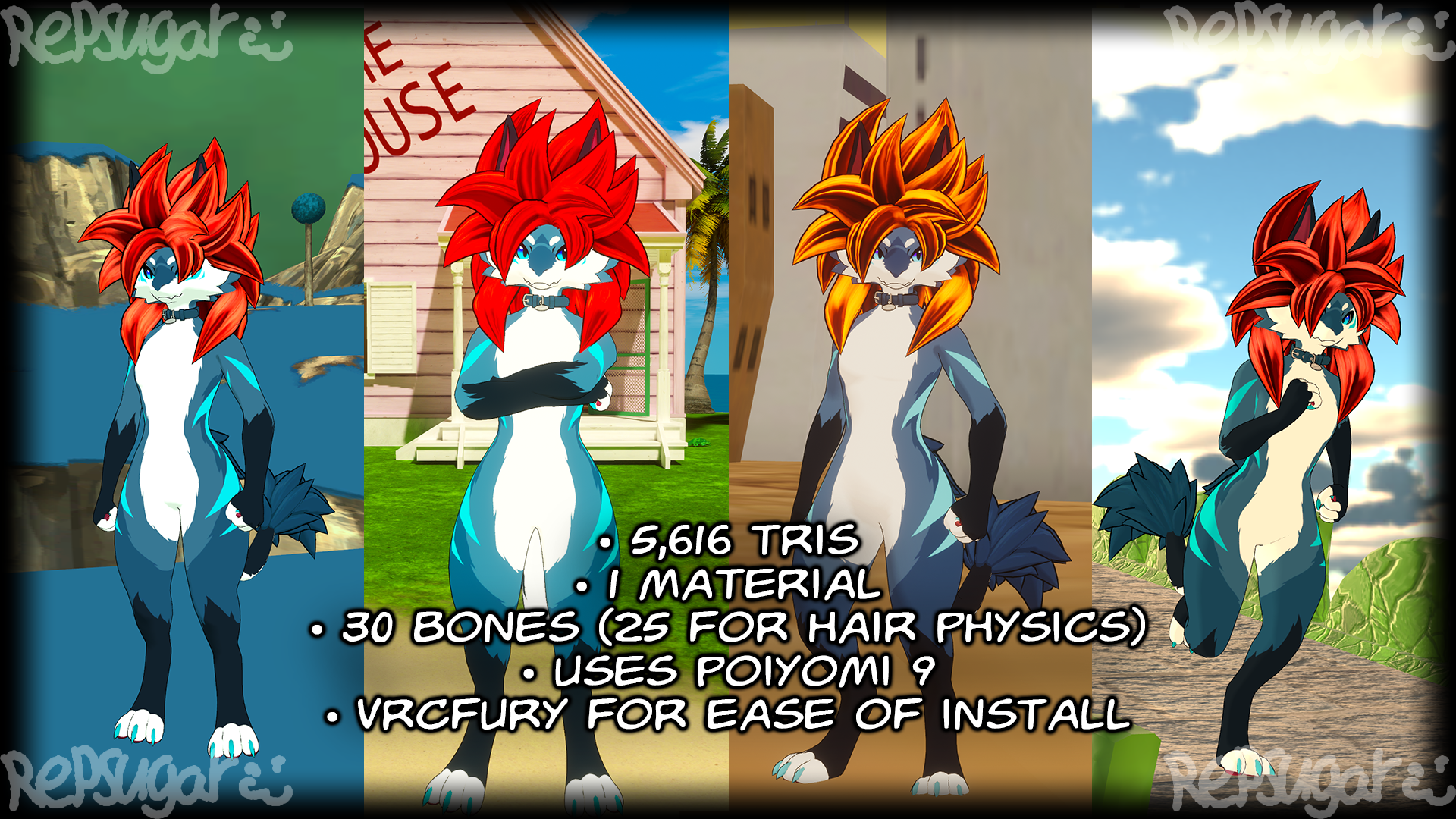 Novabeast SSJ4 Gogeta Hair