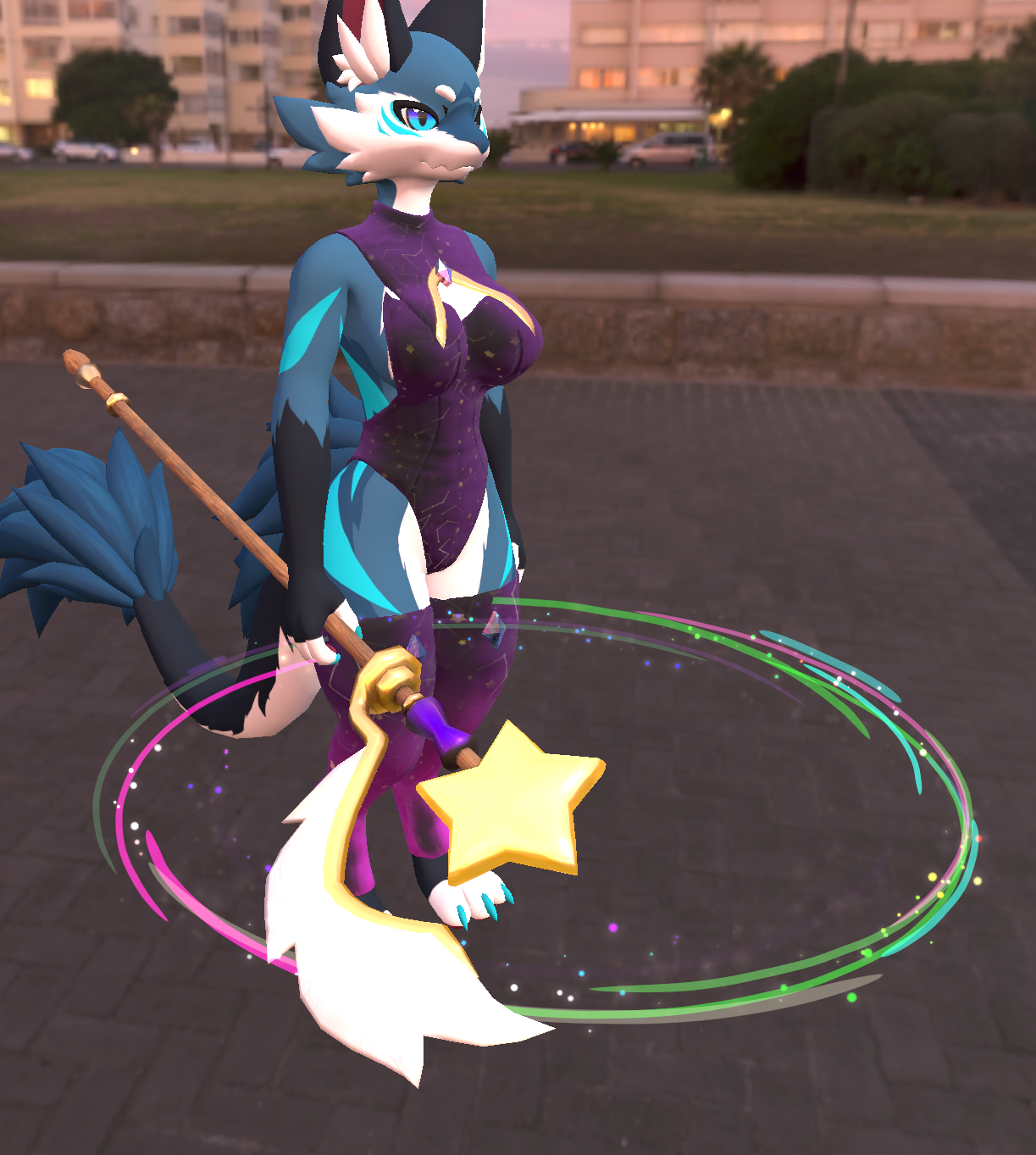 NovaBeast Somna Magical Girl Outfit and Staff