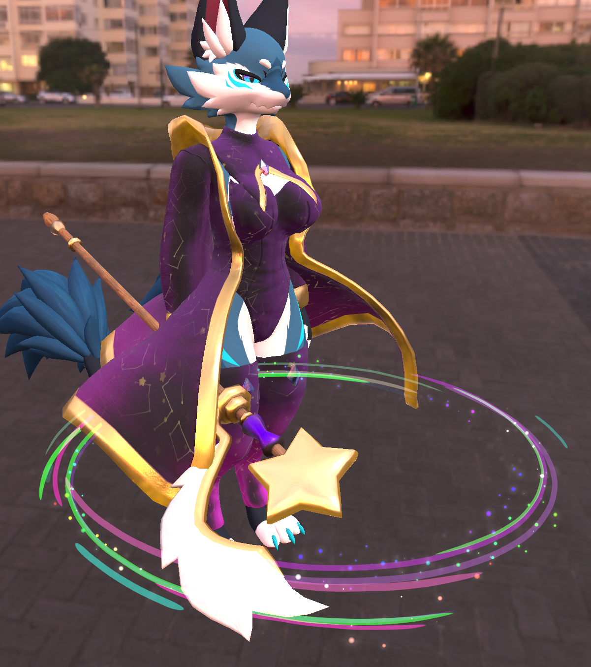 NovaBeast Somna Magical Girl Outfit and Staff