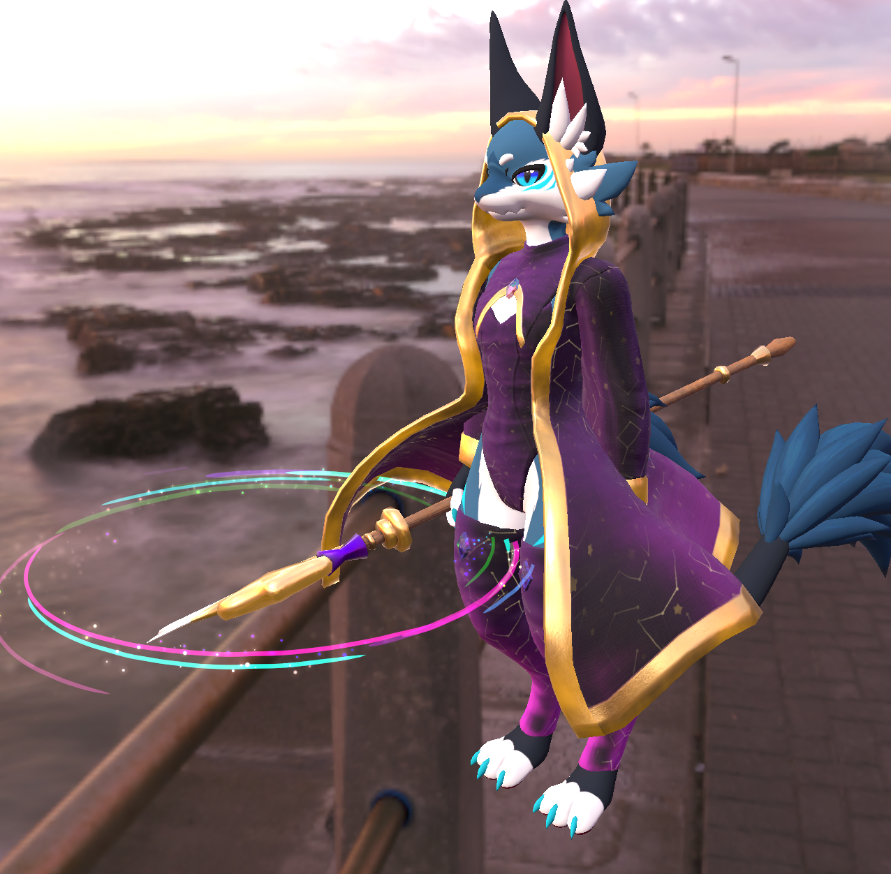 NovaBeast Somna Magical Girl Outfit and Staff