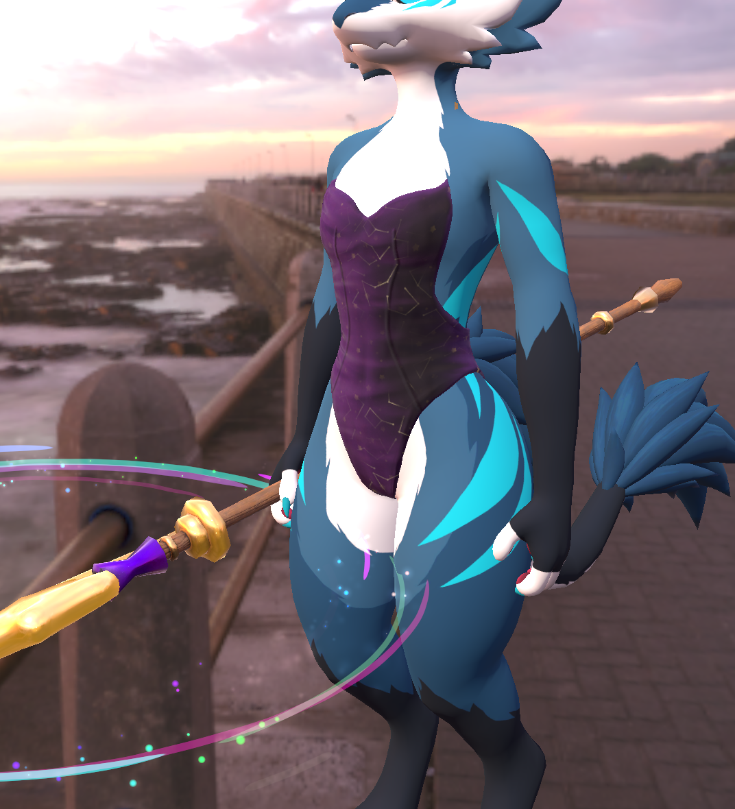 NovaBeast Somna Magical Girl Outfit and Staff