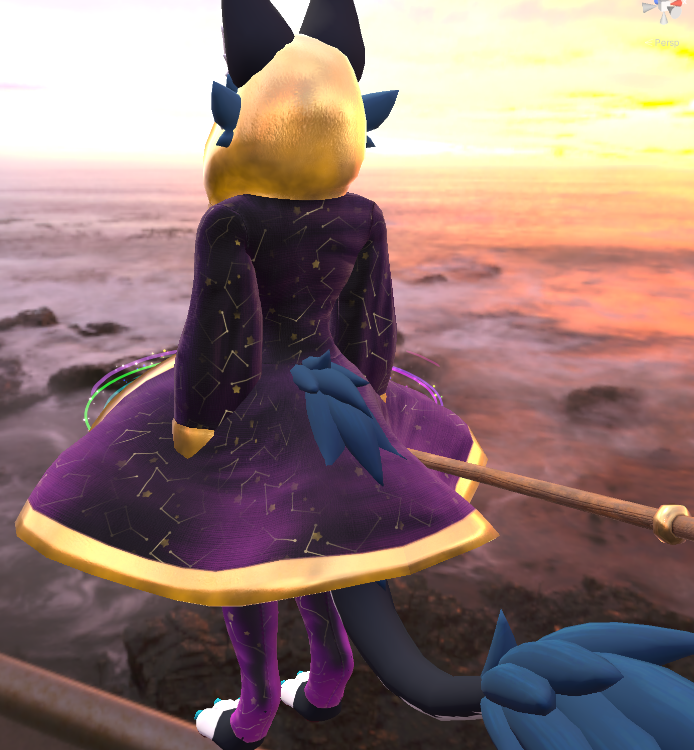 NovaBeast Somna Magical Girl Outfit and Staff