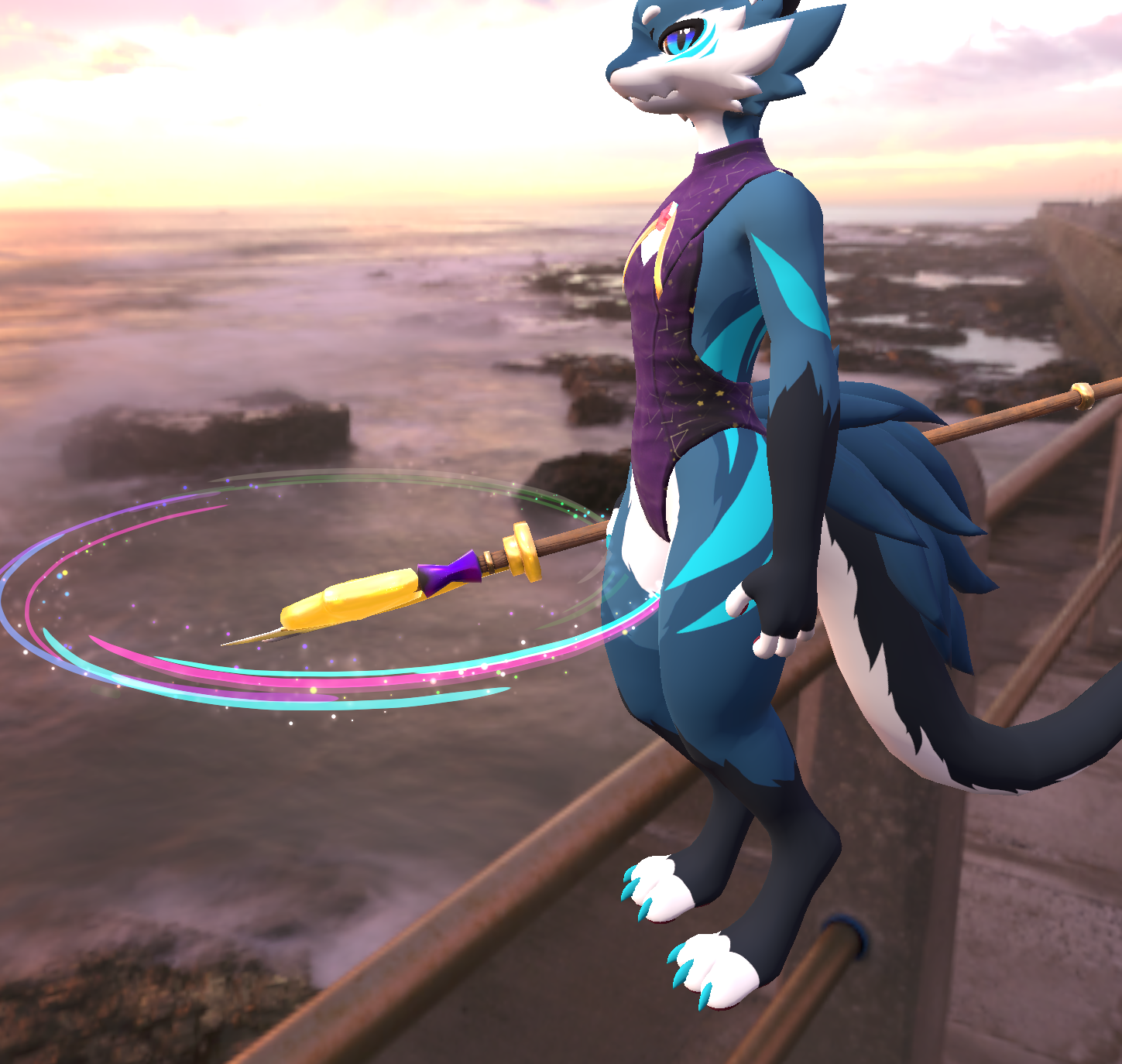 NovaBeast Somna Magical Girl Outfit and Staff