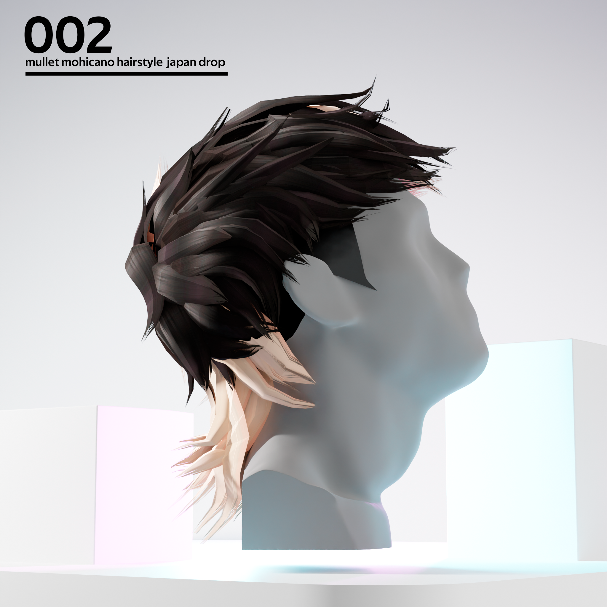 [VRCHAT] Mullet Hair Mohicano 3D
