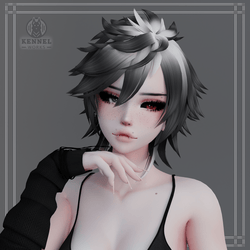 SINA HAIR || RIGGED || BLENDSHAPES