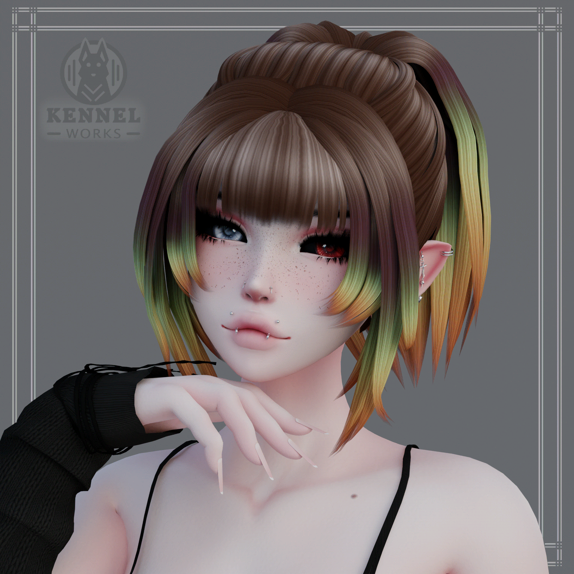SASHA'S HAIR || RIGGED || BANGS SHAPEKEYS