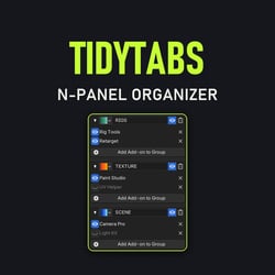 TidyTabs | N-Panel Organizer for Blender