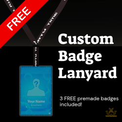 Custom Badge Lanyard for VRChat Avatar