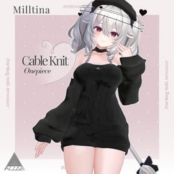 Cable Knit Dress - VRChat Women's Clothing