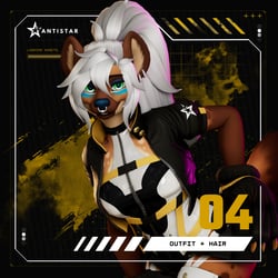 Cyberfur (Hyenid Edition) | Complete Techwear + Hair & Harness