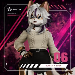 Casual Goth Outfit Set + Hair [Biscotti Edition]