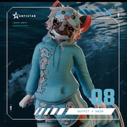 The Cozy Shark Pajama Set + Hair [ Mayu Edition ]