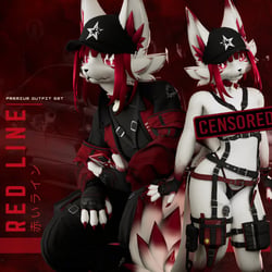 Red Line - Premium Unisex Outfit Collection + Hair [ Novabeast Edition ]