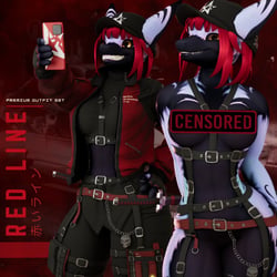 Red Line - Premium Unisex Outfit Collection + Hair [ Dergal Edition ]