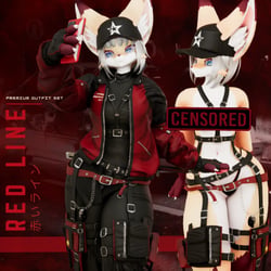 Red Line - Premium Unisex Outfit Collection + Hair [ Yip Edition ]