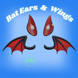 Bat Ears & Wings VRChat asset